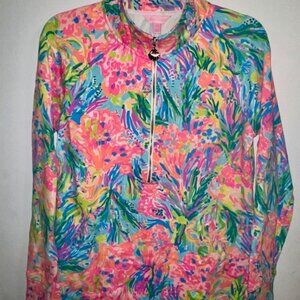 Lilly Pulitzer Skipper Popover Guilty Pleasure Print Medium EUC